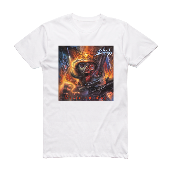 Sodom Decision Day 1 Album Cover T-Shirt White