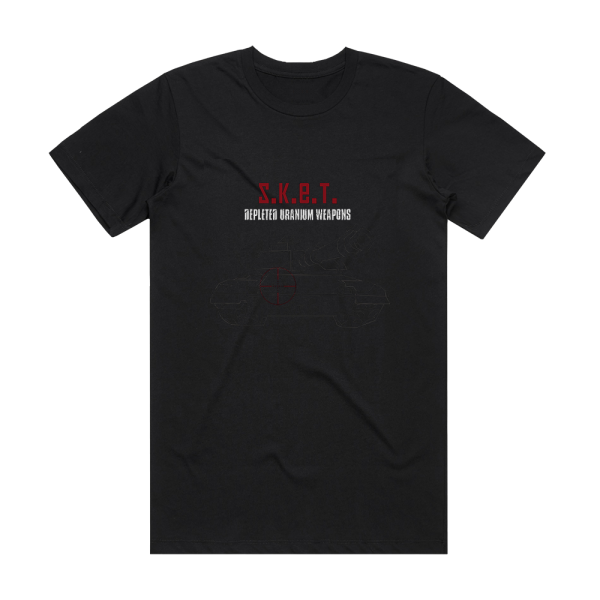 S K E T Depleted Uranium Weapons Album Cover T-Shirt Black