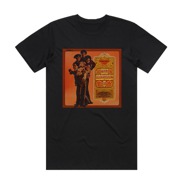 The Jackson 5 Diana Ross Presents The Jackson 5 Album Cover T-Shirt Black