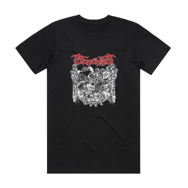 Trenchrot Dragged Down To Hell Album Cover T-Shirt Black
