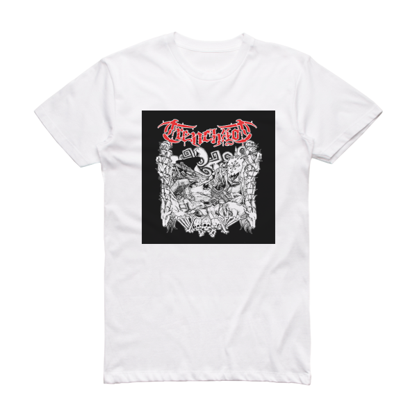 Trenchrot Dragged Down To Hell Album Cover T-Shirt White