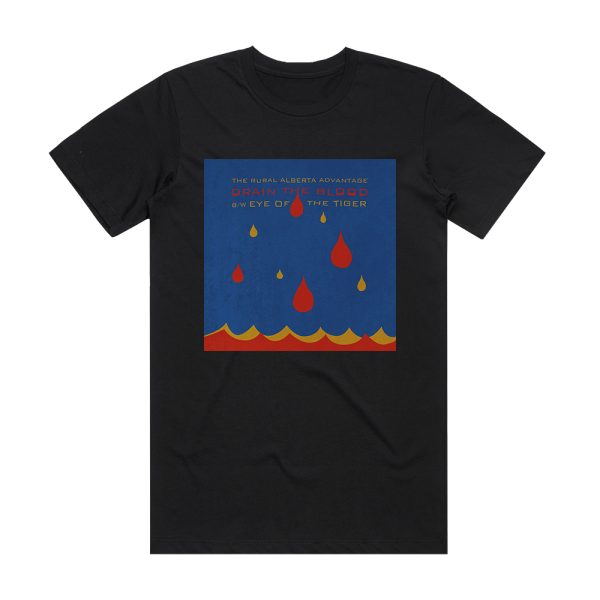 The Rural Alberta Advantage Drain The Blood Album Cover T-Shirt Black