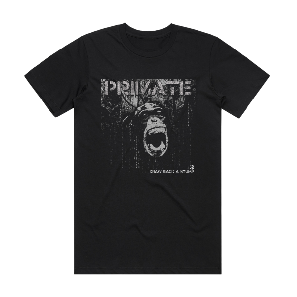 Primate Draw Back A Stump 2 Album Cover T-Shirt Black