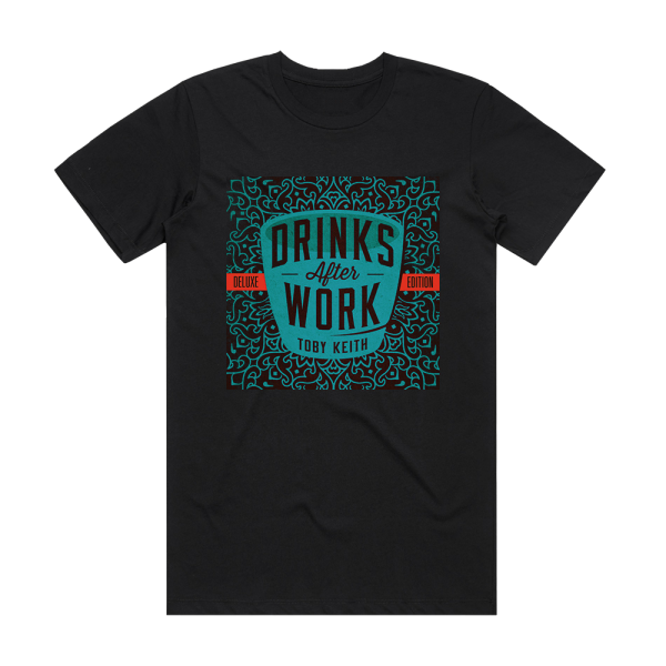 Toby Keith Drinks After Work 1 Album Cover T-Shirt Black