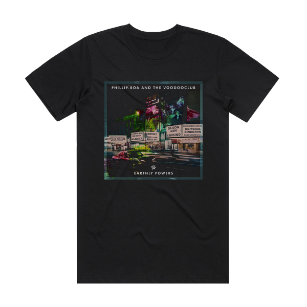 Phillip Boa and The Voodooclub Earthly Powers 1 Album Cover T-Shirt Black