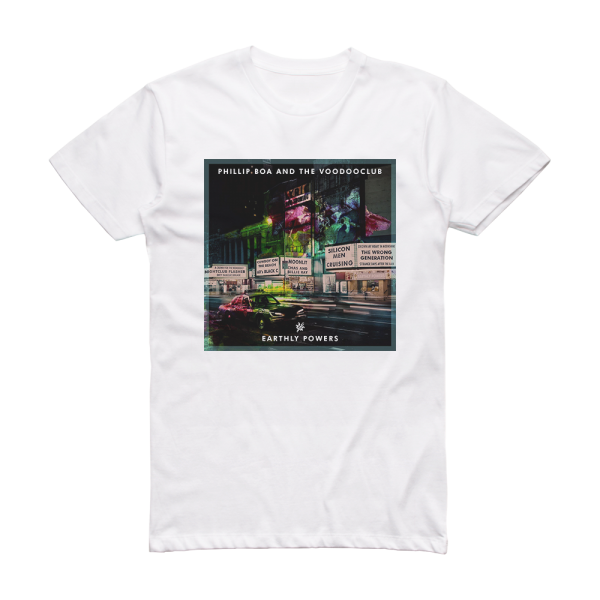 Phillip Boa and The Voodooclub Earthly Powers 1 Album Cover T-Shirt White