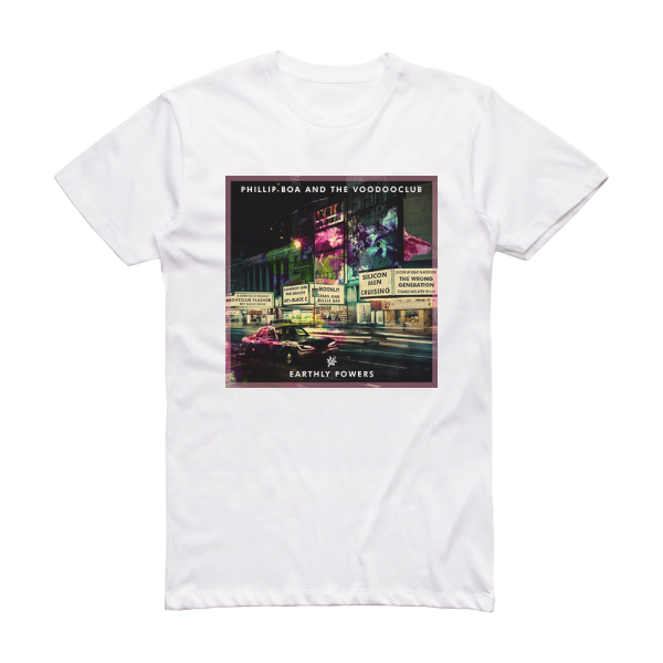 Phillip Boa and The Voodooclub Earthly Powers 3 Album Cover T-Shirt White
