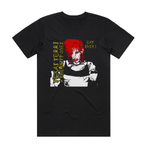 Texas Terri and the Stiff Ones Eat Shit Album Cover T-Shirt Black