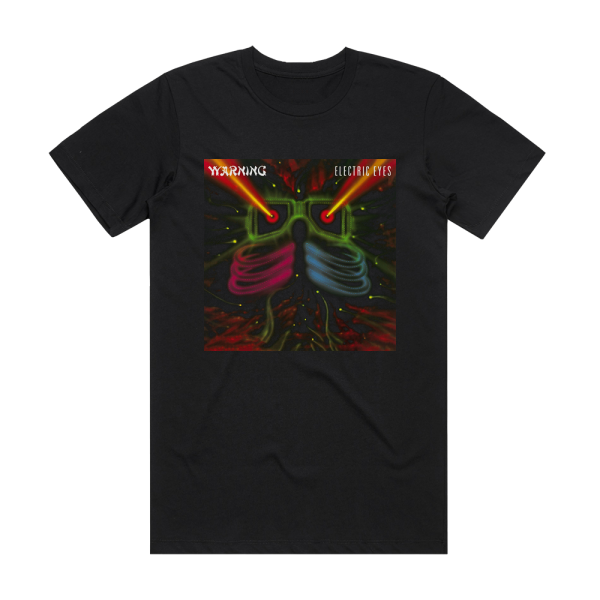 Warning Electric Eyes Album Cover T-Shirt Black