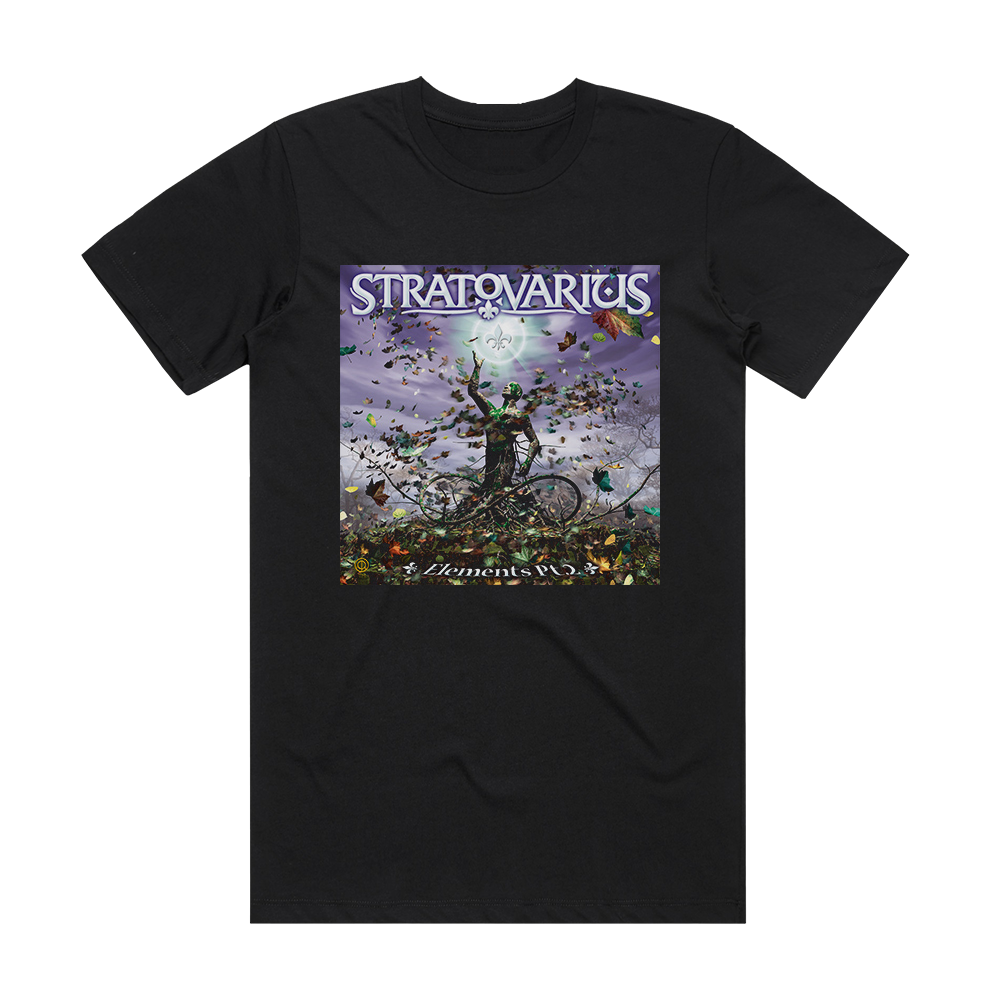 Stratovarius Elements Part 2 Album Cover T Shirt Black Album Cover T Shirts 3953