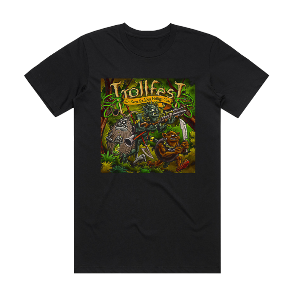 TrollfesT En Kvest For Den Hellige Gral Album Cover T-Shirt Black