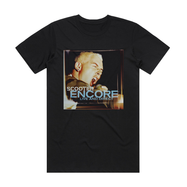 Scooter Encore Live And Direct Album Cover T-Shirt Black
