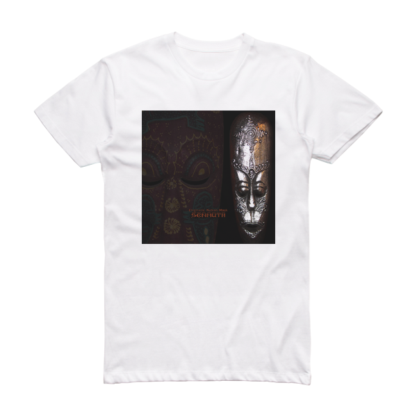 Senmuth Enigmatic Nubian Mask 1 Album Cover T-Shirt White