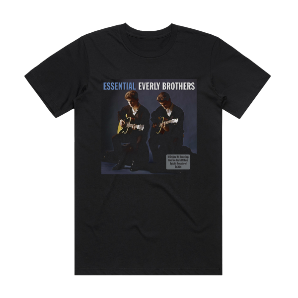 The Everly Brothers Essential Everly Brothers Album Cover T-Shirt Black