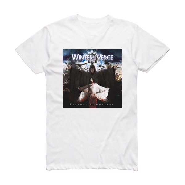 Winters Verge Eternal Damnation Album Cover T-Shirt White