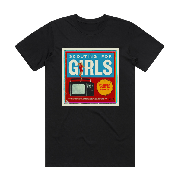 Scouting for Girls Everybody Wants To Be On Tv Album Cover T-Shirt Black