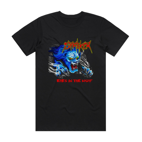 Striker Eyes In The Night Album Cover T-Shirt Black