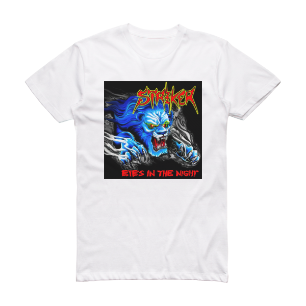 Striker Eyes In The Night Album Cover T-Shirt White