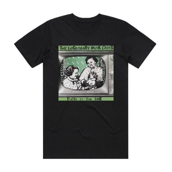 The Legendary Pink Dots Faces In The Fire Album Cover T-Shirt Black