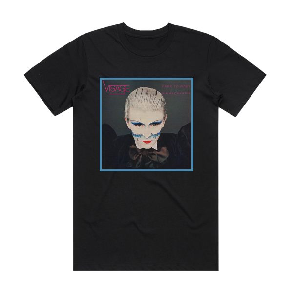 Visage Fade To Grey Singles Collection Album Cover T-Shirt Black