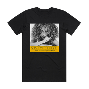 Sharon Doorson Fail In Love Remixes 2 Album Cover T-Shirt Black