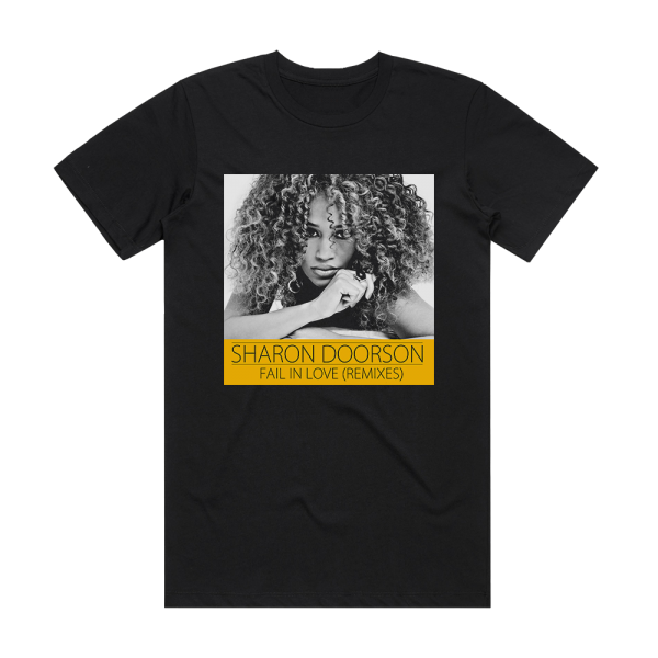 Sharon Doorson Fail In Love Remixes 2 Album Cover T-Shirt Black