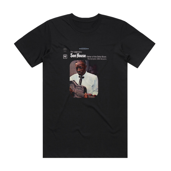 Son House Father Of The Delta Blues The Complete 1965 Sessions Album Cover T-Shirt Black