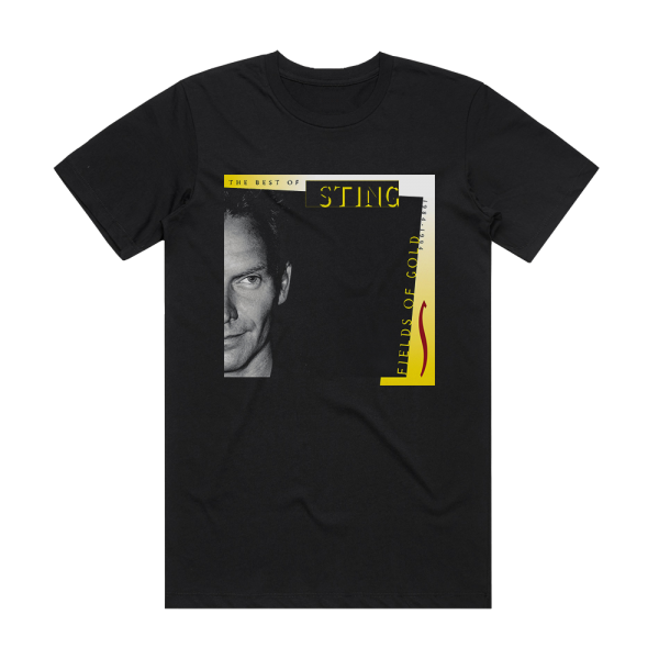 Sting Fields Of Gold The Best Of Sting 1984 1994 Album Cover T-Shirt Black