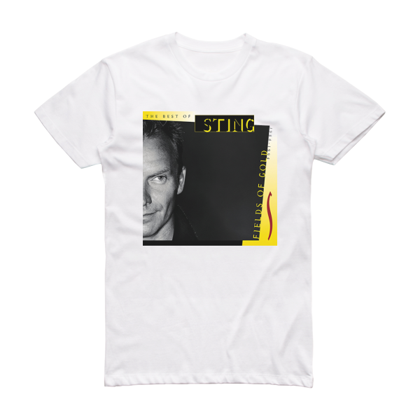 Sting Fields Of Gold The Best Of Sting 1984 1994 Album Cover T-Shirt White