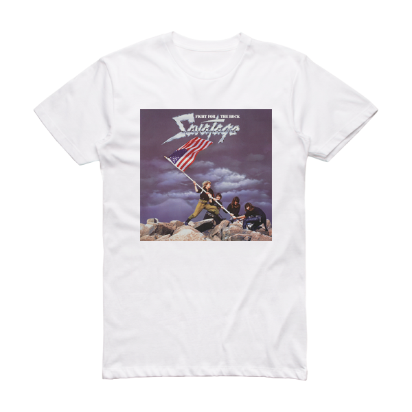 Savatage Fight For The Rock 2 Album Cover T-Shirt White