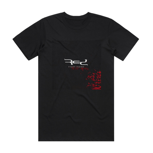Red Fight Inside Album Cover T-Shirt Black