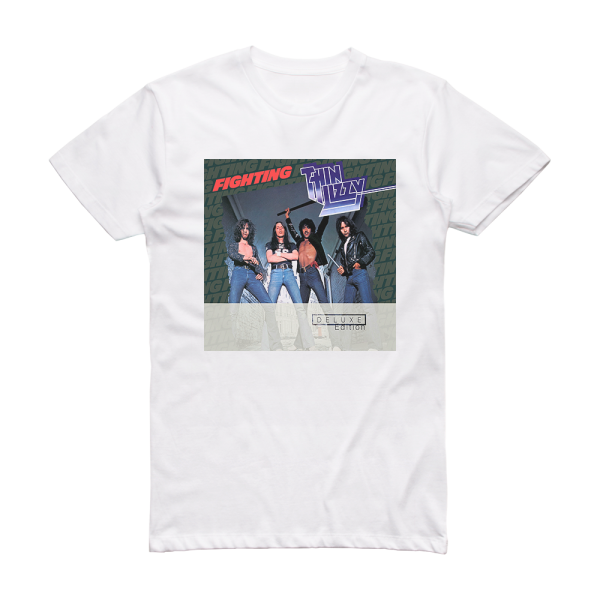 Thin Lizzy Fighting 3 Album Cover T-Shirt White