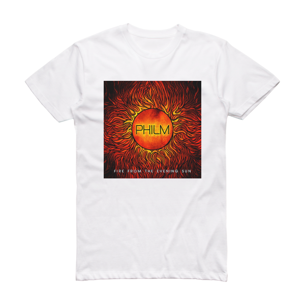 Philm Fire From The Evening Sun Album Cover T-Shirt White