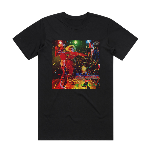 Peter Jacques Band Fire Night Dance Album Cover T-Shirt Black