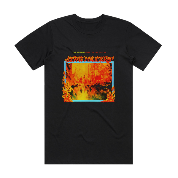 The Meters Fire On The Bayou Album Cover T-Shirt Black