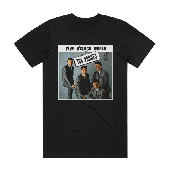 The Vogues Five Oclock World Album Cover T-Shirt Black