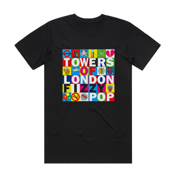 Towers of London Fizzy Pop Album Cover T-Shirt Black