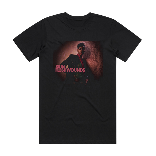 Skin Fleshwounds 1 Album Cover T-Shirt Black