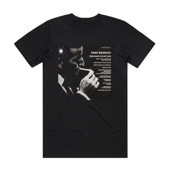 Tony Bennett For Once In My Life Album Cover T-Shirt Black