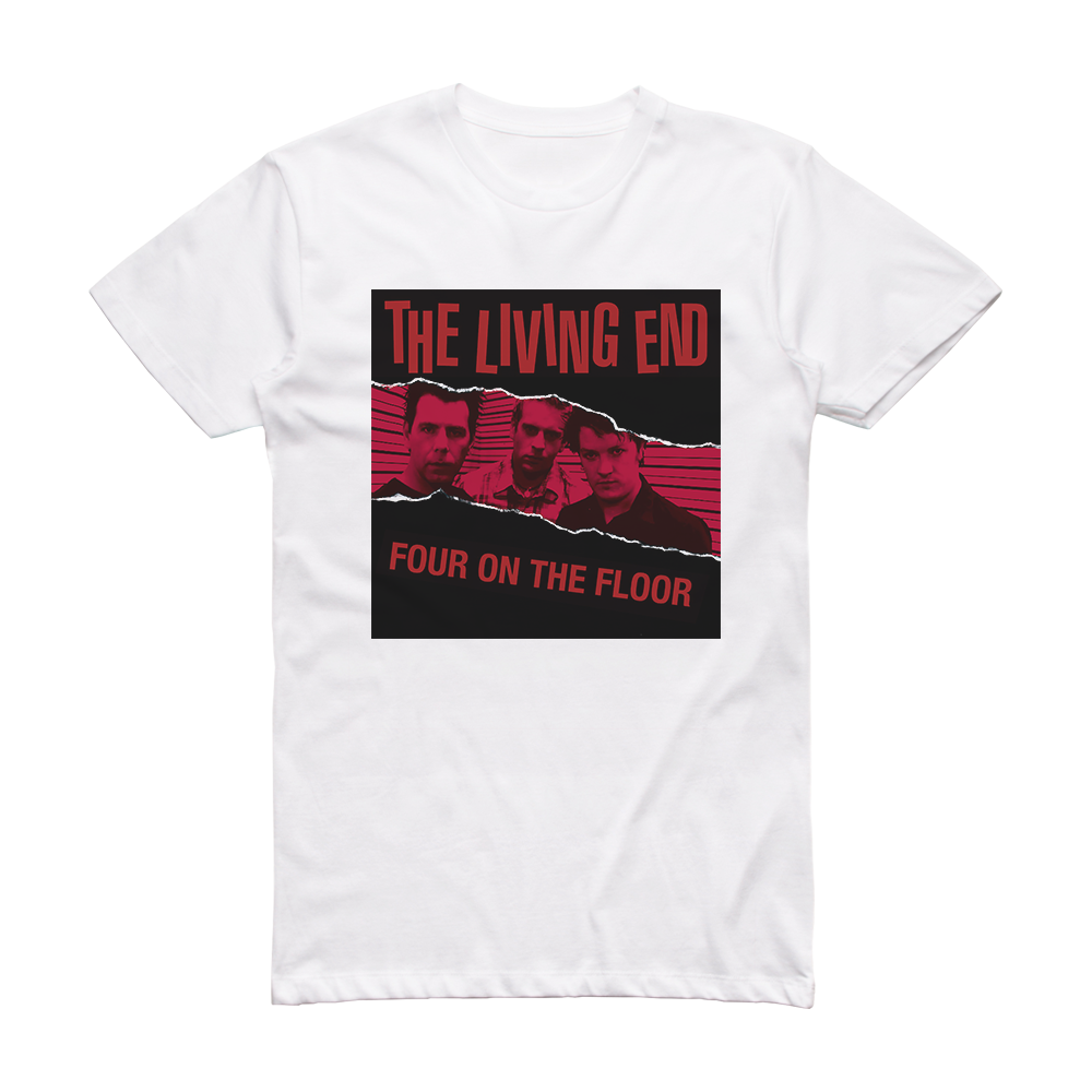 The Living End Four On The Floor Album Cover T-Shirt White – ALBUM ...