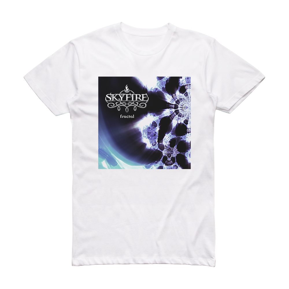 Skyfire Fractal Album Cover T-Shirt White
