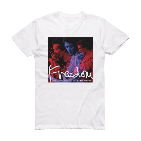 The Jimi Hendrix Experience Freedom Atlanta Pop Festival Album Cover T-Shirt White