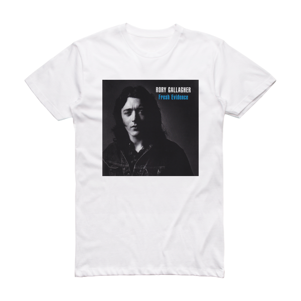 Rory Gallagher Fresh Evidence Album Cover T-Shirt White