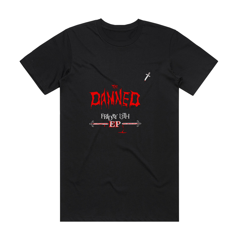 The Damned Friday 13Th Ep Album Cover TShirt Black ALBUM COVER TSHIRTS