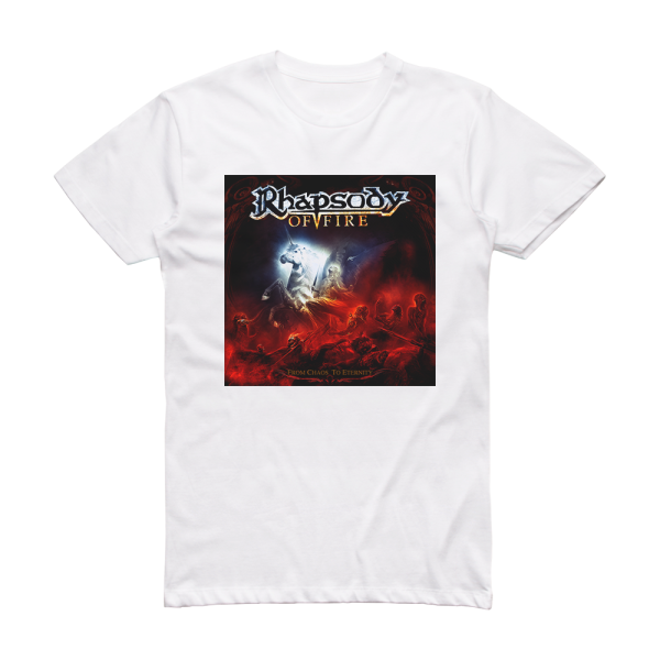 Rhapsody of Fire From Chaos To Eternity Album Cover T-Shirt White