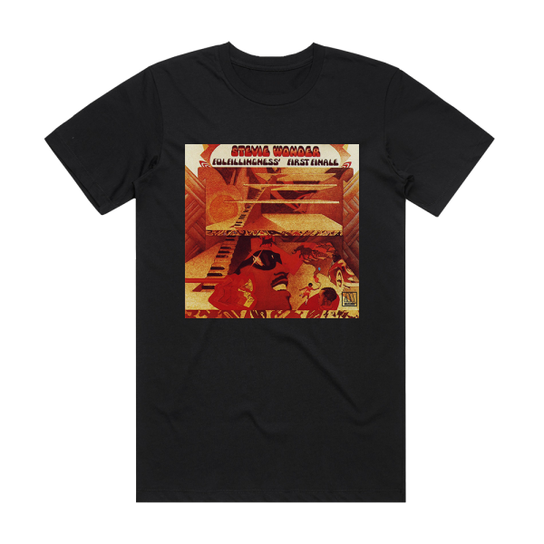 Stevie Wonder Fulfillingness First Finale 1 Album Cover T-Shirt Black