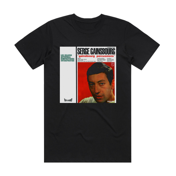 Serge Gainsbourg Gainsbourg Percussions Album Cover T-Shirt Black