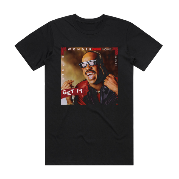 Stevie Wonder Get It Album Cover T-Shirt Black