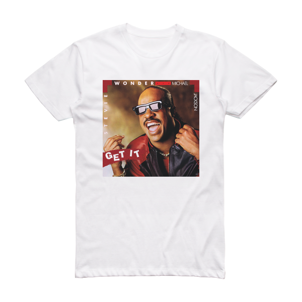 Stevie Wonder Get It Album Cover T-Shirt White