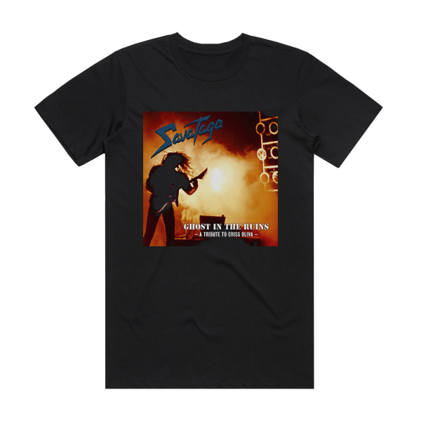 Savatage Ghost In The Ruins A Tribute To Criss Oliva Album Cover T-Shirt Black